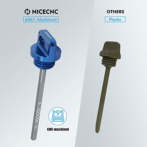 NICECNC T6 Aluminum Engine Oil Dipstick with O-Ring Compatible with Yamaha Raptor 700 YFM700 YFZ 450 2004-2009,2012-2013 Replacement for 5LP-21761-00-00 5LP-21761-00-00 See Fitment