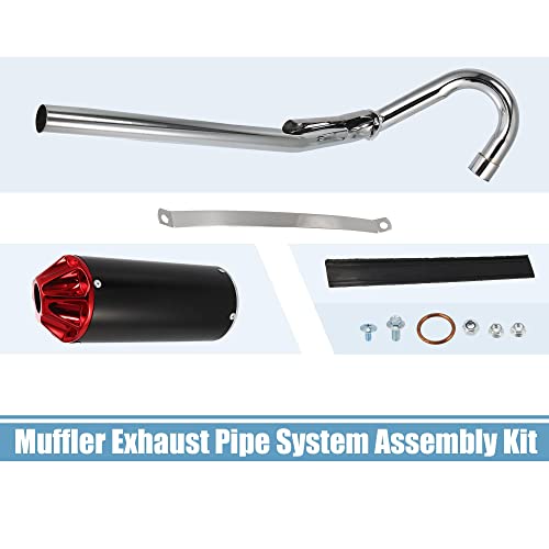 Motoforti Muffler Exhaust Pipe System Assembly Kit 28mm for Honda CRF50 XR50 70cc 110cc 125cc Pit Dirt Bike Exhaust Good Performance Muffler Silencer Pipe