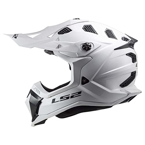 LS2 Helmets MX-Off Road Subverter Evo Helmet (Gloss White - X-Large)