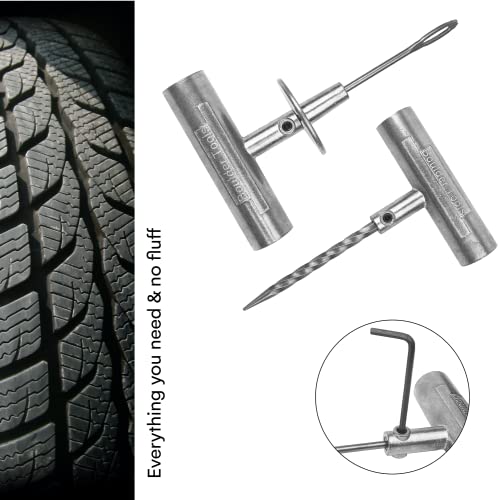 Boulder Tools - Compact Tire Repair kit with Molle Storage Pouch. Heavy Duty Universal Tire Plug Kit, Easily Stores Inside Your UTV, ATV, Truck, Motorcycle, Overlanding Gear or RV