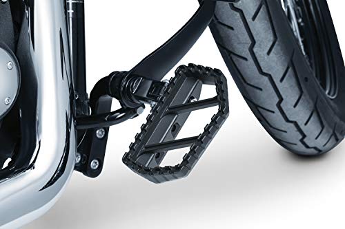 Kuryakyn 3597 Motorcycle Foot Control Component: Riot Mini Board Floorboards Without Adapters, Satin Black, 1 Pair