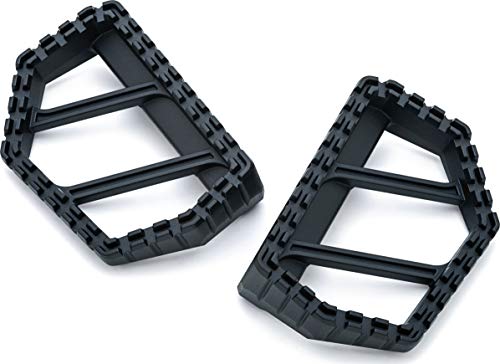 Kuryakyn 3597 Motorcycle Foot Control Component: Riot Mini Board Floorboards Without Adapters, Satin Black, 1 Pair