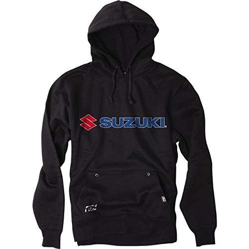 Factory Effex 15-88402 'Suzuki' Hooded Pull-over Sweatshirt (Black, Large)