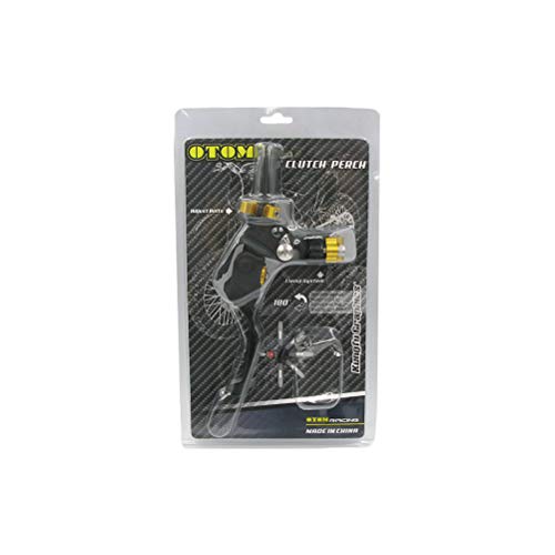 OTOM Clutch Lever Perch Motocross Dirt Bike Fall Prevention Folding Adjustable for CRF WR KXF RMZ FE (Black)