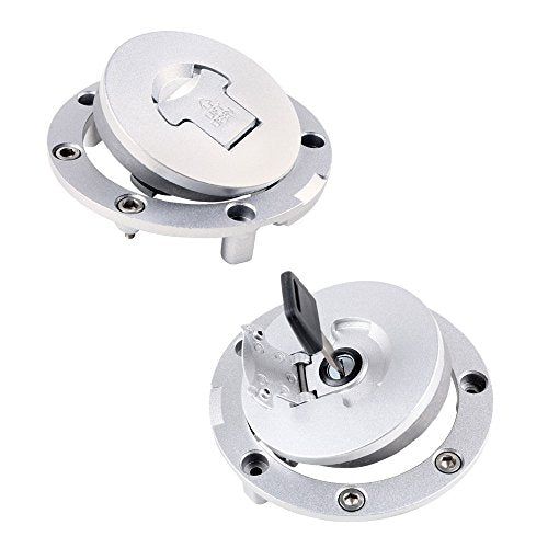 AMOPA Compatible with Honda '04-'07 CBR 1000RR '03-'06 600RR Full Set Ignition Switch Seat Fuel Gas Tank Cap with Lock Key