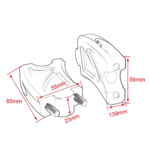 by Unbranded Diteng Motorcycle Handlebar Riser Handlebar Mounting Clip Extension Adapter 300 For Honda Rebel CMX 500 CMX 2017 2018 2019 2020 2021.