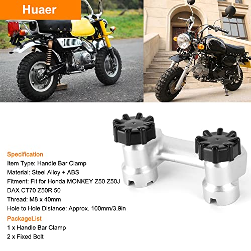 Handle Bar Clamp, Motorcycle Handlebar Riser Handlebar Riser Mount Clamp Fit For MONKEY Z50 Z50J DAX CT70 Z50R 50