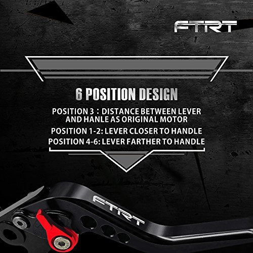 FTRT Short Brake Clutch Levers Compatible with CBR600 F2,F3,F4,F4i 1991-2007, SHADOW750 97-04, CB599/CB600 HORNET 98-06,CB400 2014, CB900 Hornet 02-06,NC700 S/X 12-13,Black