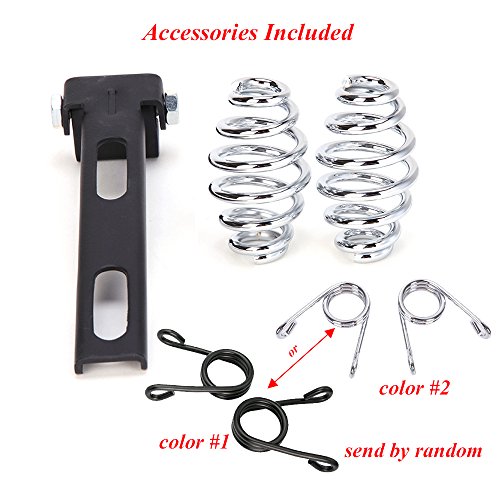 Black Motorcycle Cushion Spring Solo Seat compatible with Honda Rebel 250 300 500 Refit Bobber