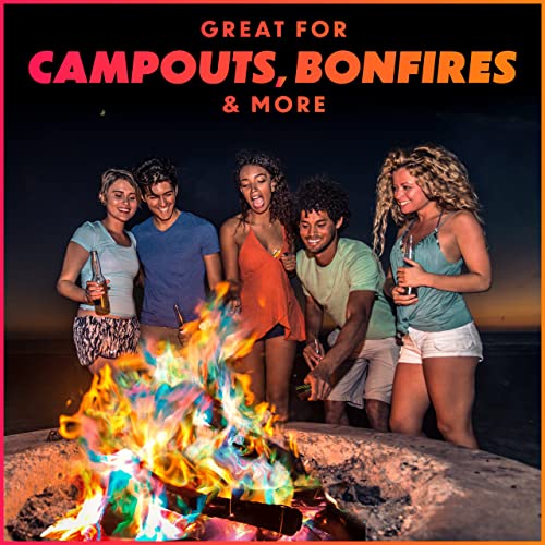 Magical Flames Fire Color Changing Packets - Fire Pit, Campfires, Outdoor Fireplaces - Hue-Changing Cosmic Flame Powder - Color Fire Camping Accessories for Kids & Adults - 50 Pack