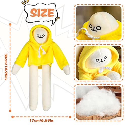 SENCU Plush Banana Man Toys,16 Inch Weird Banana Stuffed Animals Doll with Magnet,Funny Changeable Plush Pillow Decompression Toy Gifts for Boys Girls Birthday Party Christmas…