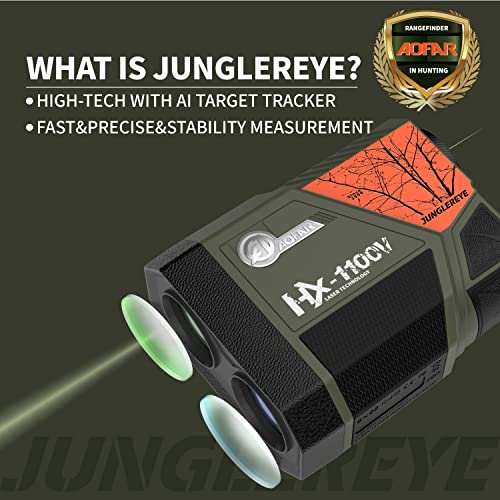 AOFAR HX-1100V Rangefinder for Hunting Archery, 1100 Yards with Angle and Horizontal Distance, High-Precision for Bow Hunting with Range,Speed,Scan Mode,6X,Lightweight,Free Battery,Carrying Case