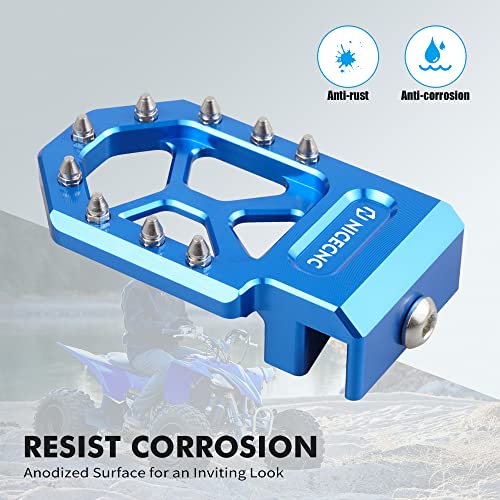 NICECNC Blue Foot Peg Extenders Brake Lever Pedal Extender Compatible with Yamaha YFZ450R 2009-2023 2022 2021 2020 2019 2018 2017 2016 YFZ450X 2010-2011 YFZ 450 2017 Replacement for 18P-27211-01-00