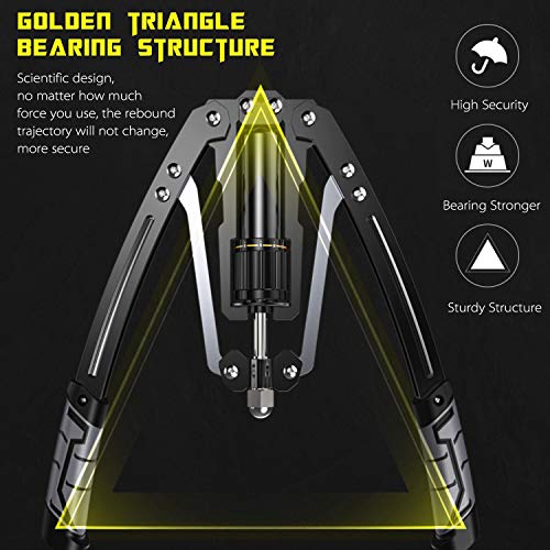 VIVITORY Adjustable Hydraulic Power Twister Arm Forearm Exerciser 22-440lbs Home Chest Expander for Arm, Biceps, Abdomen, Shoulder and Chest Muscle Strength Training (Grey)