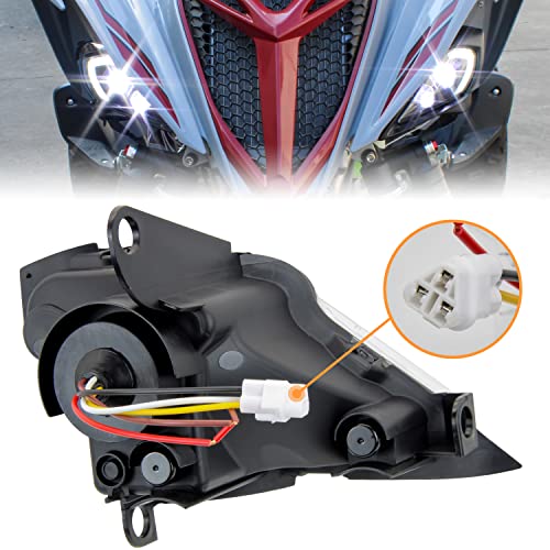 SAUTVS LED Headlights High Low Beam Head Lights Front Lamps DRL Turn Signal Light for Yamaha YFZ 450 YFZ450R YFZ450X Wolverine 450 350 Raptor 250 350 Raptor 700 2006-2022 Accessories (2PCS)