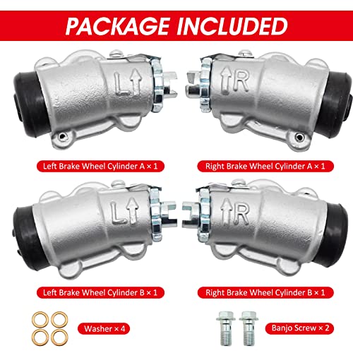 Front Brake Wheel Cylinders for Honda Rancher 350 400 TRX350 TRX400 2004-2007 (Left&Right All 4 Kit),OEM# 45310-HN2-006 45330-HN2-006 45350-HN5-N01 45370-HN5-N01