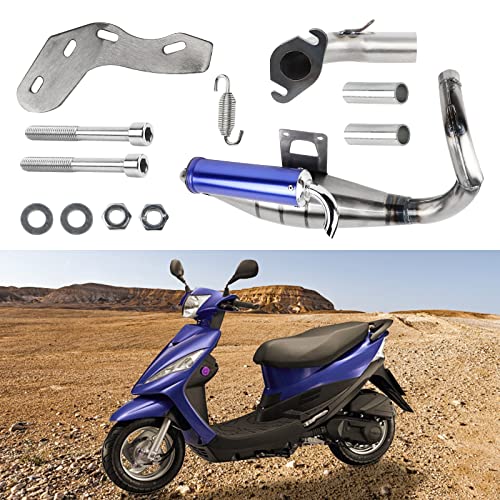 FLYPIG Exhaust W/ Expansion Chamber For Honda AF18 AF24 AF27 AF28 AF30Dio Exhaust System Muffler Pipe Elite Sym 50(Dio SA50 SR50 SK50 SYM DD50 Arnada 50 Dio 50 DD50 Jolie 50 )