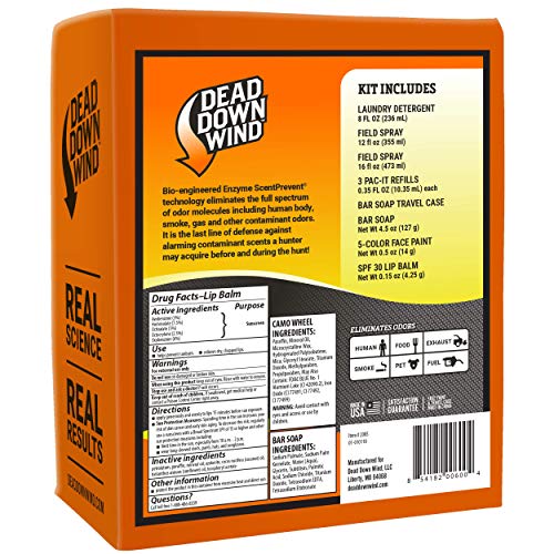 Dead Down Wind Trophy Hunter Kit | 10 Piece | Laundry Detergent, Bar Soap, Field Spray for Odor, Lip Balm | Hunting Accessories and Gear Value Pack