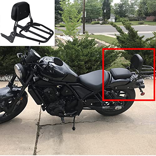 Worldmotop Motorcycle Sissy Bar Backrest Rear Passenger Seat for Honda Rebel CMX1100 CMX 1100 2021 2022 Detachable Backrest (for CMX1100-A)