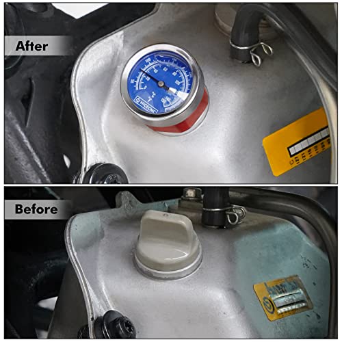NICECNC Red Engine Oil Dipstick with Temperature Gauge Compatible with Yamaha Raptor 660R 2001-2005 Raptor 700 2006-2021 2022 2023, Raptor 700R 2006-2021 2022 2023 YFZ 450 2004-2013