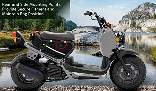 Chase Harper USA 5000 Honda Ruckus Under The Seat Bag - Compatible with All Honda Ruckus Model Years - Water and Tear-Resistant Industrial Grade Ballistic Nylon - Black
