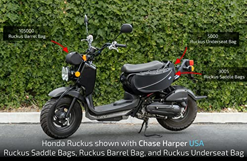 Chase Harper USA 5000 Honda Ruckus Under The Seat Bag - Compatible with All Honda Ruckus Model Years - Water and Tear-Resistant Industrial Grade Ballistic Nylon - Black