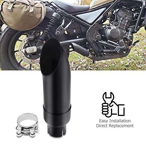 Motorcycle Exhaust Slip On Short Muffler Pipe, Exhaust Muffler Pipe Motorcycle Slip On Exhaust Muffler Compatible with Honda REBEL CMX 300 CMX500 2017-2022