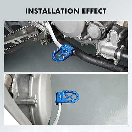 NICECNC Blue Foot Peg Extenders Brake Lever Pedal Extender Compatible with Yamaha YFZ450R 2009-2023 2022 2021 2020 2019 2018 2017 2016 YFZ450X 2010-2011 YFZ 450 2017 Replacement for 18P-27211-01-00