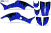 Wholesale Decals ATV Graphics kit Sticker Decal Compatible with Honda TRX 400EX 1999-2007 - Flames Blue