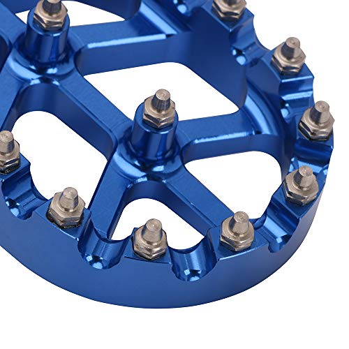 AnXin Motorcycle Foot Pegs Footpeg Pedals FootRest for PW50 1981-2021 PW80 1983-2006 Pit Dirt Bike Blue
