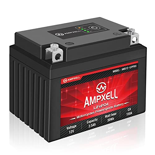 YTX4L-BS Lithium Motorcycle Battery 12V 2.5AH 150A with Smart BMS, Replacement Motorcycle, ATV, UTV, Scooter, 4 Wheeler Generator Battery and YTZ5S battery honda grom battery etc