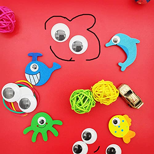 200pcs Wiggle Eyes for Crafts Googly Eyes Self Adhesive 1 Inch Sticky Googly Eyes for Crafts 25MM DIY Decoration Accessories.