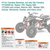 For Yamaha Stickers Warning Decals Labels with Bolts Kit Aluminum Backing Plates ATV Accessories Parts fit for Banshe,YFZ450R efi, Raptor 700, Raptor 660, YFZ450 carb model, Warrior 350, Blaster 200