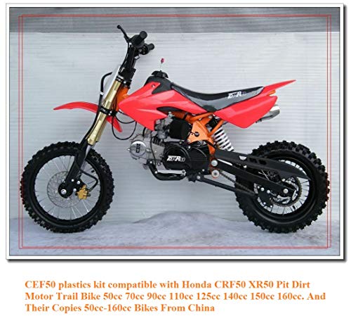 CRF50 Plastic Kit Red White XR50 Plastic Fender Kit ,Crf50 Plastic kit Set,compatible with HONDA XR 50 CRF 50 SDG SSR 107 110 125 Pit Dirt Bike M PS03- by Lucky Seven