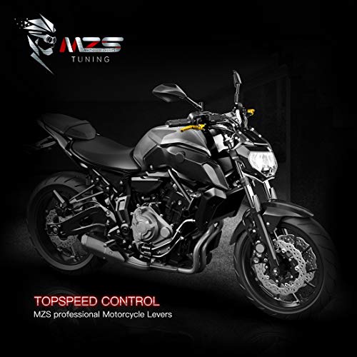 MZS Gold Motorcycle Brake Clutch Levers Wheel Roller Adjustable Short CNC Compatible with CMX 300 500 Rebel Fury VTX1300CX VT750 Phantom Shadow NC750S NC750X Black Spirit