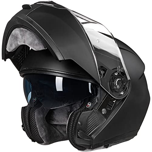 ILM Adult Motorcycle Modular Full Face Helmet Flip up Dual Visor