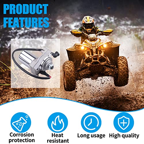 JINGKE 12 Teeth Starter Motor Starter Relay Solenoid for Tao Tao 125cc 110cc-50cc ATV Coolster Motor Four 4 Wheeler Chinese Pit Dirt Bike 4 Wheelers Go Karts Dune Buggy Sandrail Quad SSR Roketa