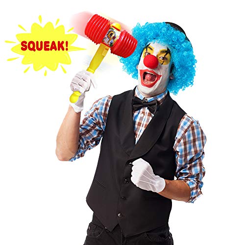 ArtCreativity Giant Squeaky Hammer, Jumbo 14 Inch Kids’ Squeaking Hammer Pounding Toy, Clown, Carnival, and Circus Birthday Party Favors, Great Gift for Boys and Girls Ages 3 Plus