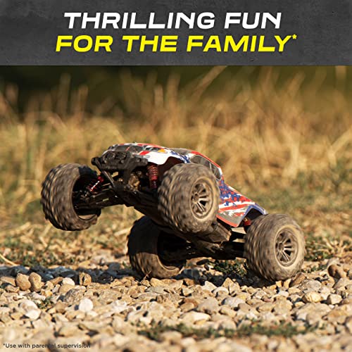 LAEGENDARY Fast RC Cars for Adults and Kids - 4x4, Off-Road Remote Control Car - Battery-Powered, Hobby Grade, Waterproof Monster RC Truck - Toys and Gifts for Boys, Girls and Teens Black - Yellow