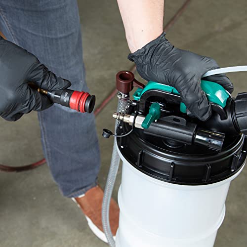 OEMTOOLS 24938 10 Quart (2.5 Gallons) Manual Fluid Extractor, Manual and Pneumatic Oil Extractor, Fluid Vacuum Extractor, Vacuum Evacuator