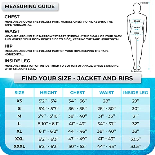 WindRider Ice Fishing Suit | Insulated Bibs and Jacket | Flotation | Tons of Pockets | Adjustable Inseam | Reflective Piping | Waterproof Gear for Ice Fishing and Snowmobiling (Medium)