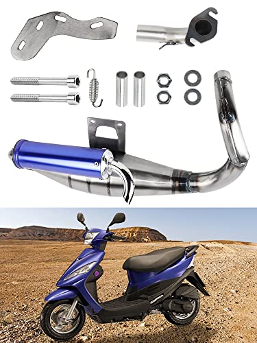 FLYPIG Exhaust W/ Expansion Chamber For Honda AF18 AF24 AF27 AF28 AF30Dio Exhaust System Muffler Pipe Elite Sym 50(Dio SA50 SR50 SK50 SYM DD50 Arnada 50 Dio 50 DD50 Jolie 50 )