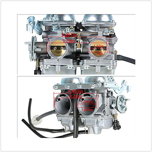 Carburetor Dual Carb ASSY Set Chamber Replacement for Honda Rebel CA CMX 250 C CMX250 CA250