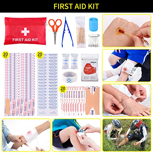 Survival Kit and First Aid kit, 160 Pcs Emergency Supplies Camping Accessories with Upgraded Molle Bag, Including Hatchet Shovel Pliers Lantern, Gifts for Men Outdoor Adventure Camping Hiking Hunting