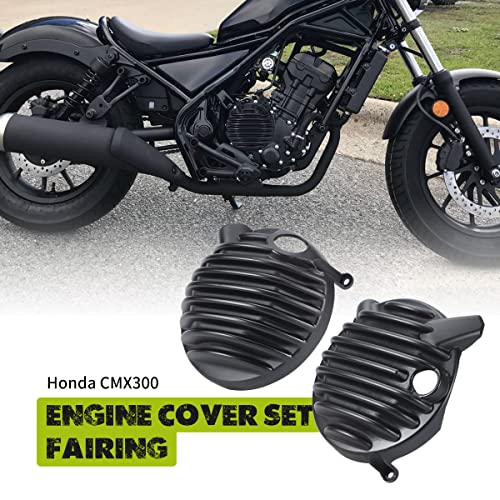 Black Engine Cover Set Fairing fit for Honda cmx300 Rebel 300 2020 2021