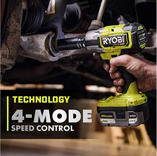 RYOBI - ONE+ HP 18V Brushless Cordless 4-Mode ½ in. Impact Wrench (Tool Only) - P262