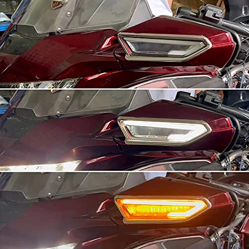 Suitable for Honda Goldwing Gold Wing GL1800 GL 1800 F6B 2018-2020 motorcycle LED front side mirror turn signal indicator motorcycle accessories LED light, transparent