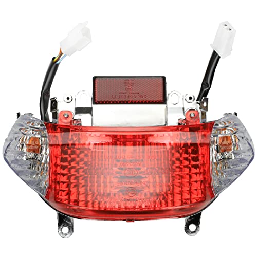 FVRITO Rear Tail Light Brake Turn Signal Taillight for Gy6 49cc 50cc Tao Tao Sunny ATM-50 Roketa Sunl Jonway Baja SC50 Baccio Heat Coolsport Icebear Chinese Scooter Moped Motorcycle Motor 125cc 150cc