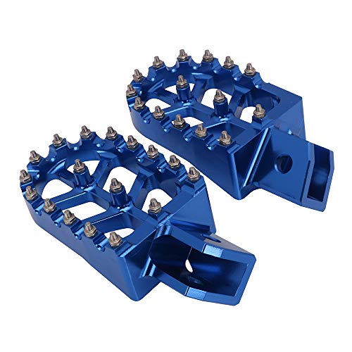 AnXin Motorcycle Foot Pegs Footpeg Pedals FootRest for PW50 1981-2021 PW80 1983-2006 Pit Dirt Bike Blue