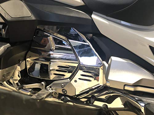 Worldmotop for Gl1800 Chrome Engine Lower Side Frame Covers compatible with Honda Goldwing 1800 GL1800 2018 2019 2020 2021 (A)